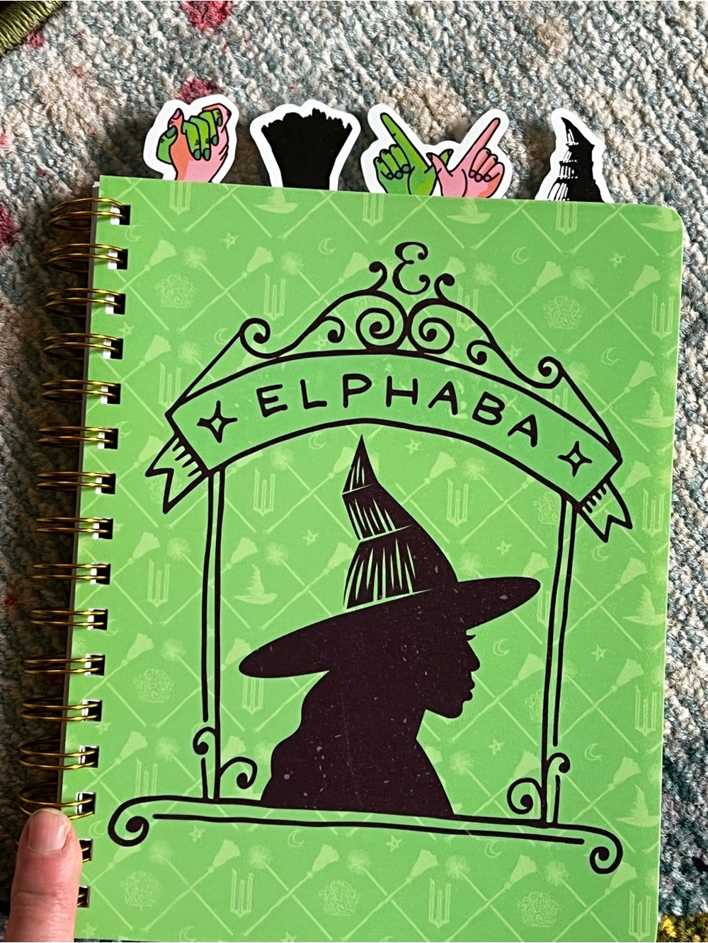 Elphaba Green Witch Spiral Notebook - Picture 2 of 6
